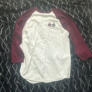 Augusta Sportswear Kids Raglan Tee - Burgundy and White